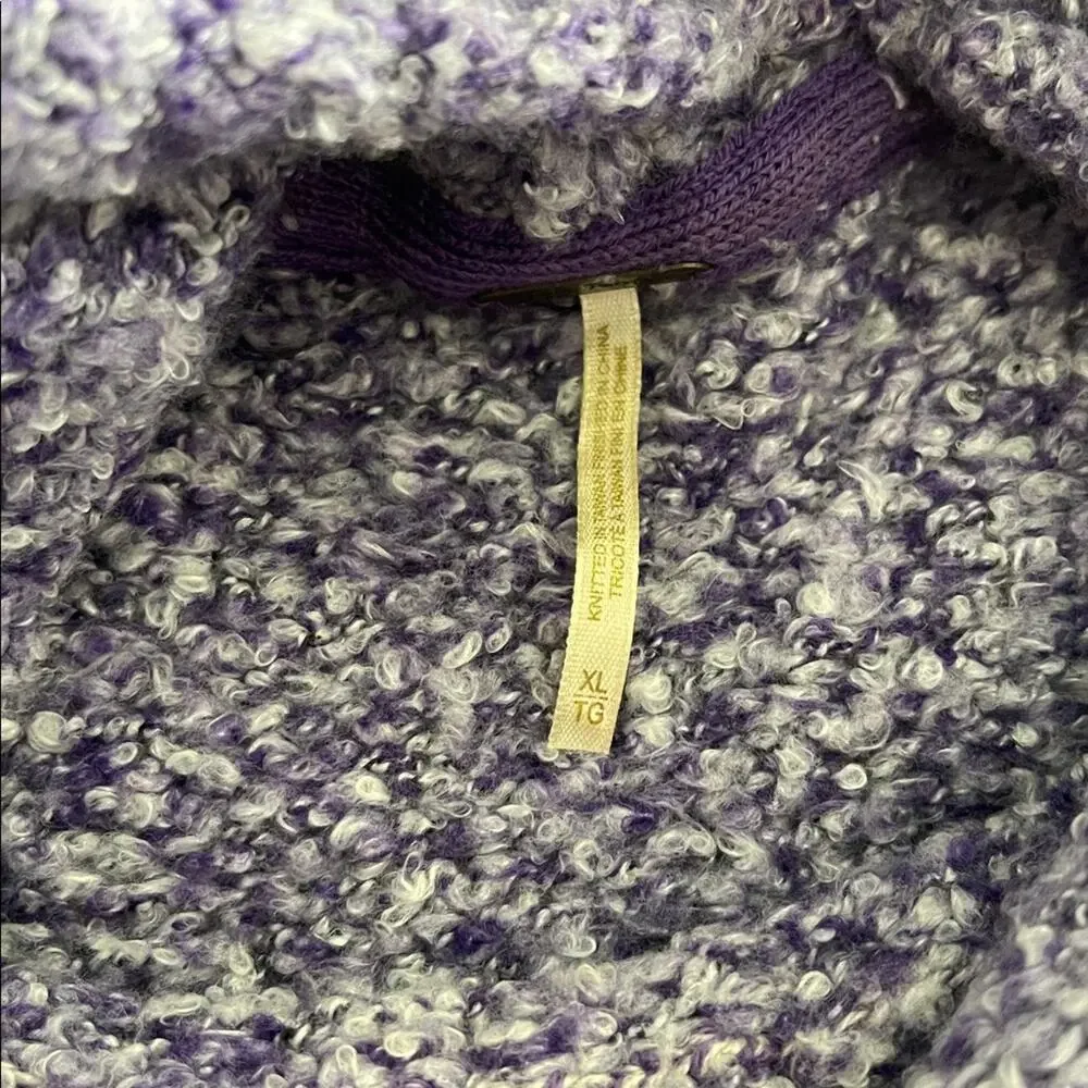 Free People XL Purple Cowl Neck Sweater